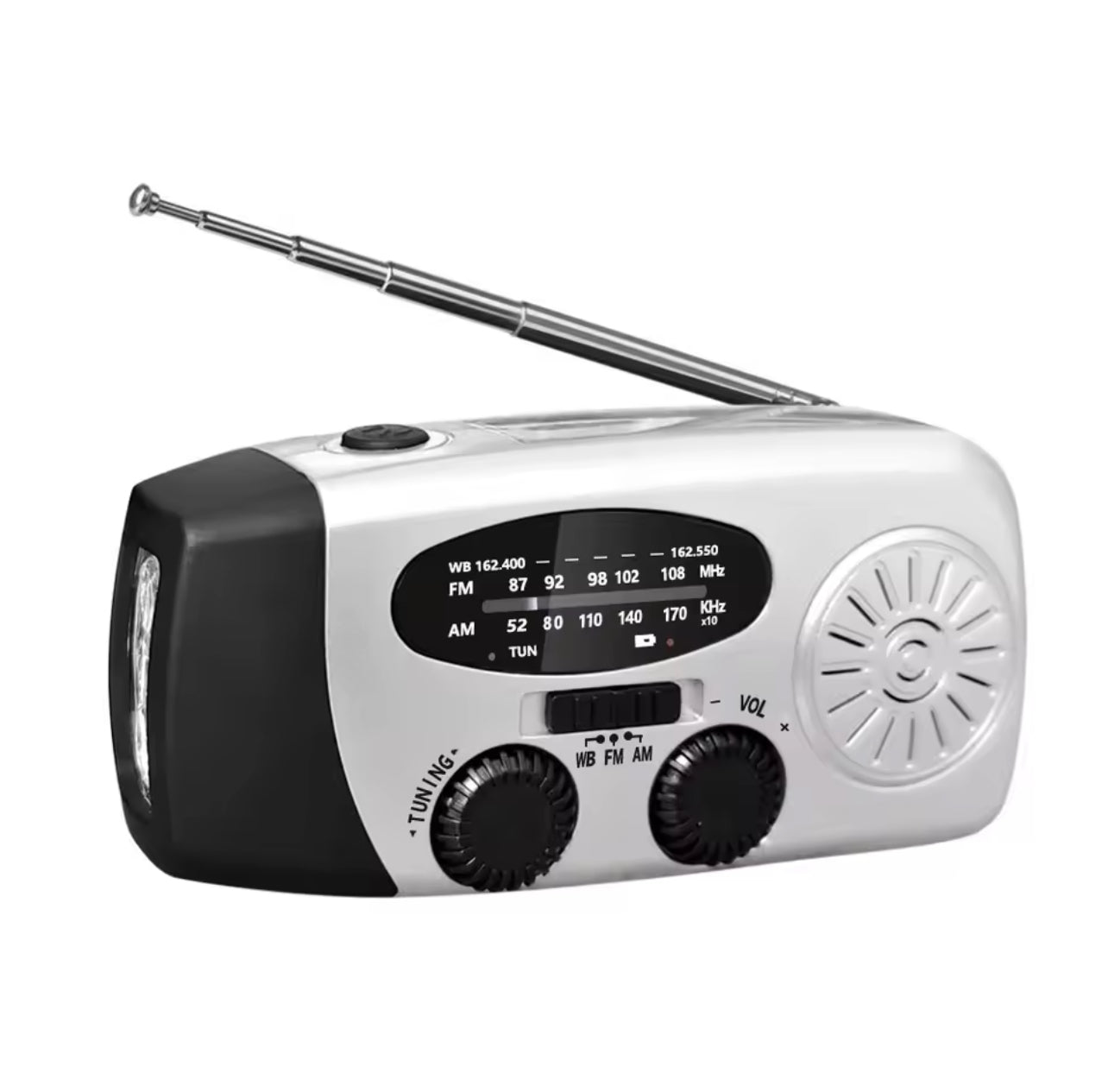 Emergency hand crank radio