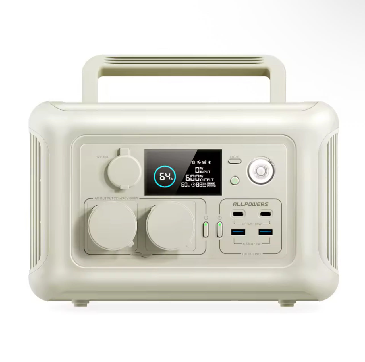 Portable power station with solar panel 100W