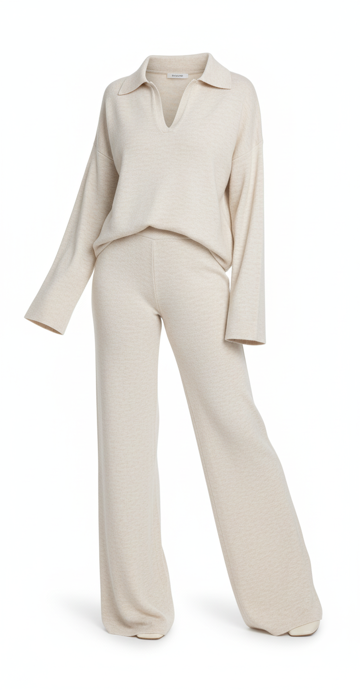 The Ribbed Sweater and Pants Set